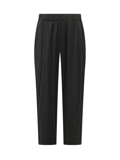 A PAPER KID MEN BLACK RELAXED ELASTICATED PANTS, 34 LUXURY PANTS FOR MEN DARVEYS
