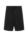 A Paper Kid Black Shorts With Back Logo Label In Black