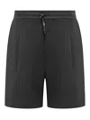 A Paper Kid Black Solid Shorts In Black