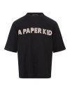 A Paper Kid Logo-print Cotton T-shirt In Black