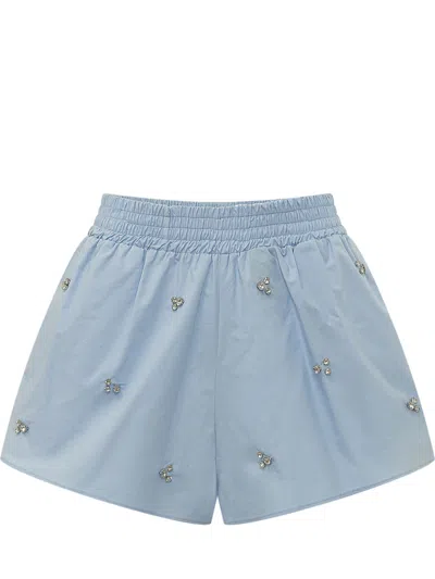 A Paper Kid Blue Embellished Shorts