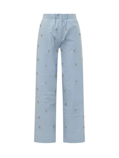 A Paper Kid Blue Straight Drawstring Pants