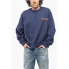 A Paper Kid Brushed Cotton Crew-neck Sweatshirt With Maxi Back Print