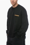 A Paper Kid Brushed Cotton Crew-neck Sweatshirt With Printed Logo