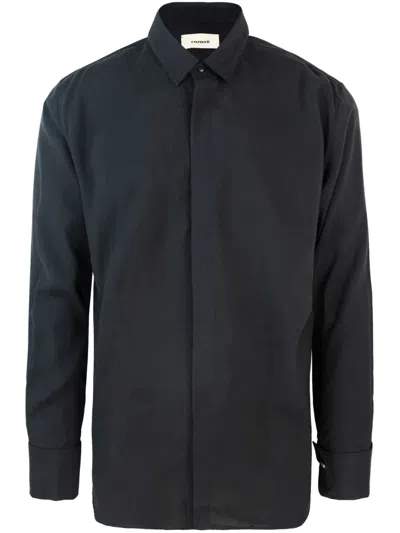 A Paper Kid Button-up Shirt In Black