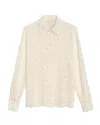 A Paper Kid Camicia In Pizzo Beige In Neutral