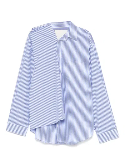 A Paper Kid Candy-striped Shirt In Blue