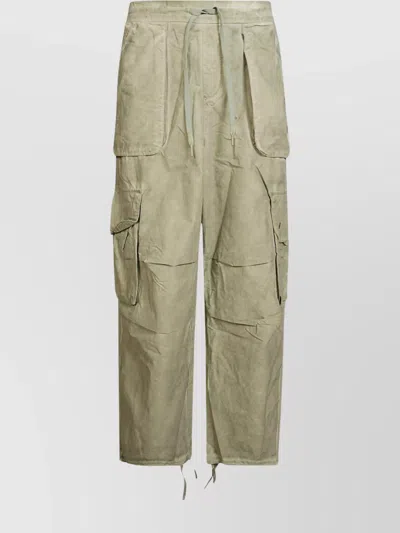 A Paper Kid Faded-effect Cargo Pants In Green