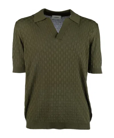 A PAPER KID CHECKERBOARD-KNIT T-SHIRT