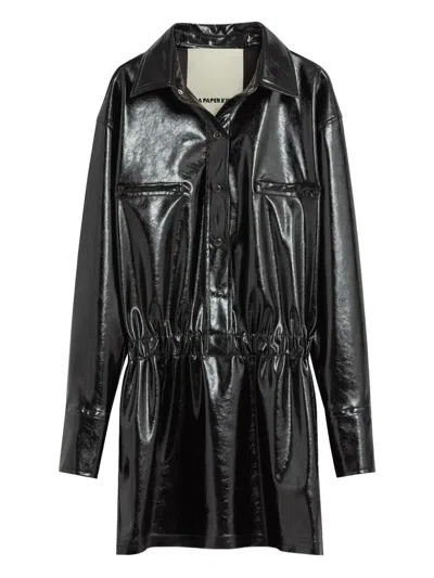 A Paper Kid Kleid Mit Taschen In Black