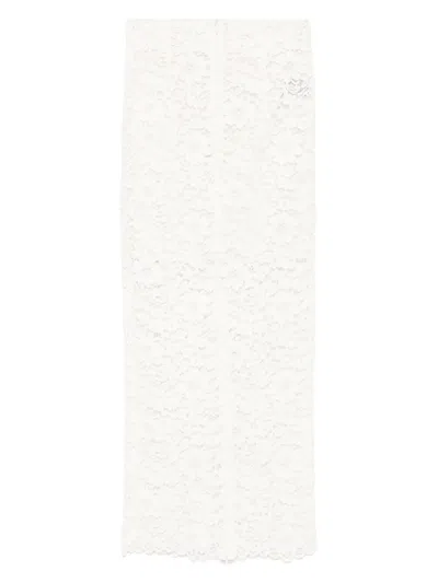 A Paper Kid Corded-lace Midi Skirt In White