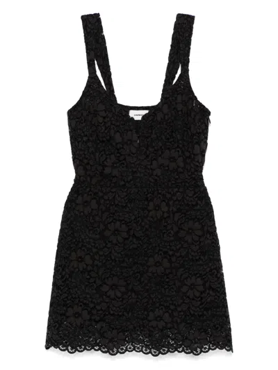 A Paper Kid Corded-lace Mini Dress In Black