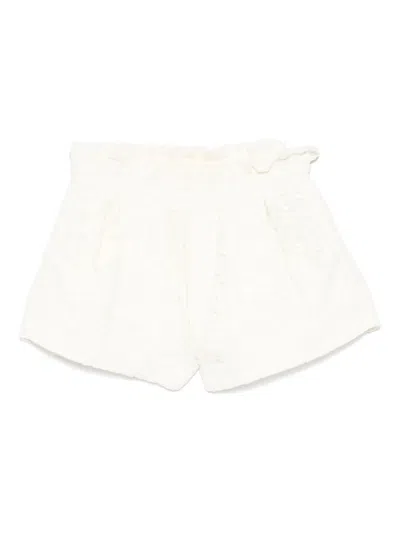 A Paper Kid Corded-lace Shorts In White
