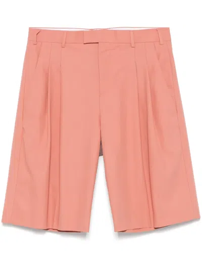 A Paper Kid Cotton Bermuda Shorts In Orange
