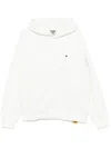 A Paper Kid Cotton Hoodie With Patch Pocket And Pin In Neutrals
