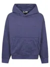 A Paper Kid Logo-plaque Cotton Hoodie In Blue