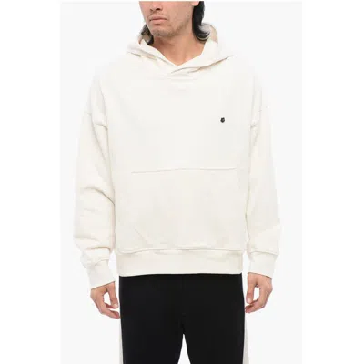 A Paper Kid Cotton Hoodie With Patch Pocket And Pin In Neutral