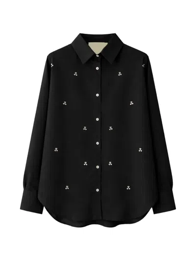 A Paper Kid Cotton Shirt In Black