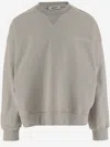 A Paper Kid Brushed Cotton Crew-neck Sweatshirt With Maxi Back Print