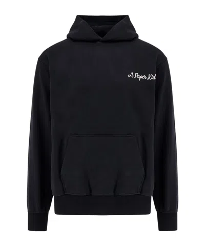 A Paper Kid Cotton Sweatshirt With Logo Embroidery On The Front