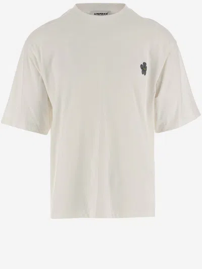 A Paper Kid Logo-print Cotton T-shirt In White