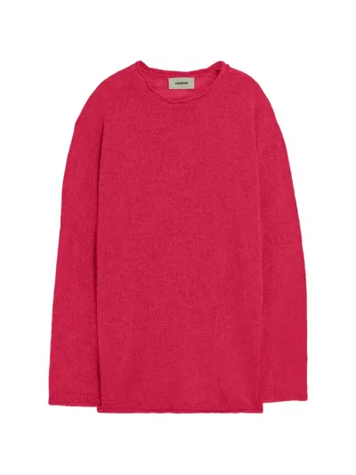 A Paper Kid Crew-neck Sweater In Pink