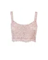 A Paper Kid Crop Top In Pizzo Rosa In 295