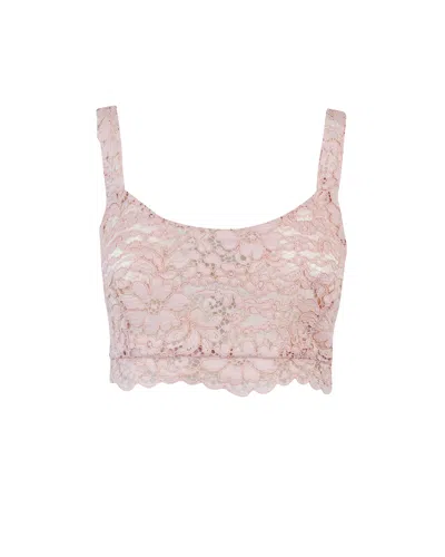 A Paper Kid Crop Top In Pizzo Rosa In 295