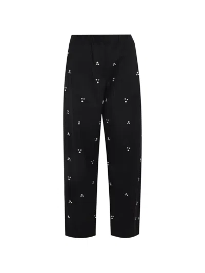 A Paper Kid Crystal-embellished Trousers In Black