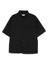 A Paper Kid Cut-away-collar Shirt In Black