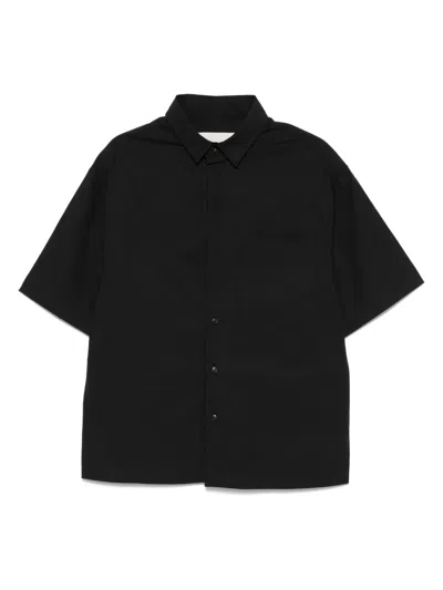 A Paper Kid Cut-away-collar Shirt In Black