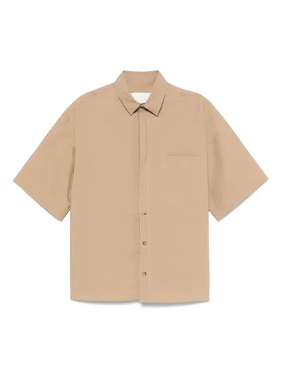 A Paper Kid Cut-away-collar Shirt In Neutrals