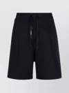 A Paper Kid Black Shorts With Back Logo Label In Black