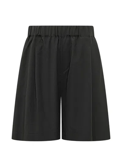 A Paper Kid Elasticated-waistband Bermuda Shorts In Black