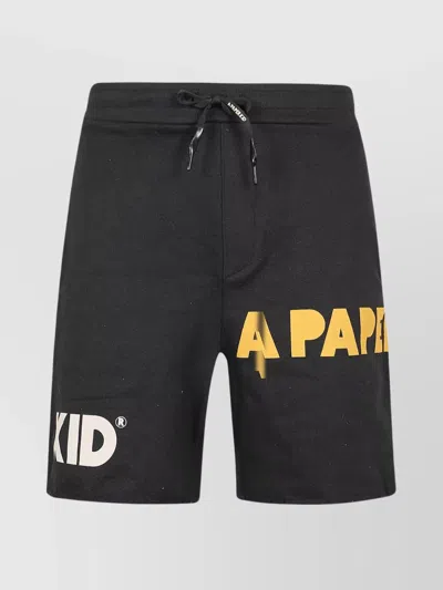 A PAPER KID ELASTICATED WAISTBAND UNISEX SHORTS