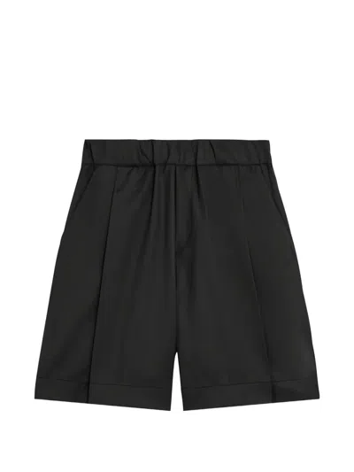 A Paper Kid Elasticated-waistband Shorts In Black