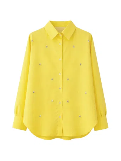 A Paper Kid Embellished Shirt In Yellow
