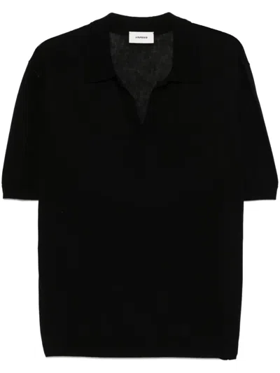 A PAPER KID FINE-KNIT POLO SHIRT