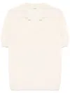A Paper Kid Fine-knit Polo Shirt In Neutrals