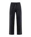 A Paper Kid Straight-leg Cotton Track Pants In Black