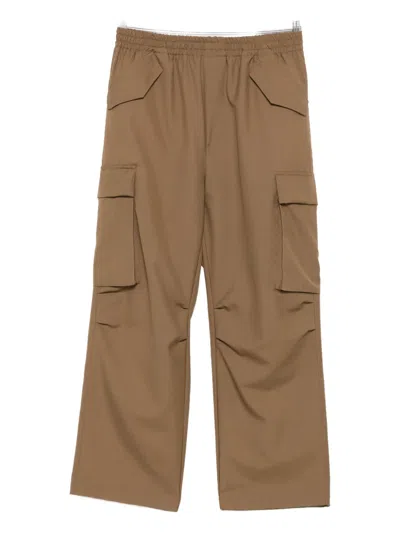 A Paper Kid Flap-pocket Trousers In Brown