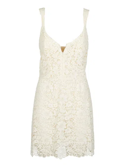 A Paper Kid Floral Back Zip Dress In Gray