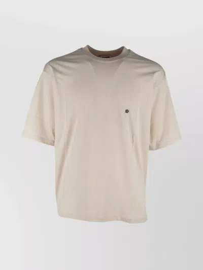 A Paper Kid Floral Crew Neck T-shirt In Neutrals
