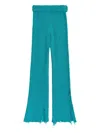 A Paper Kid Frayed Trousers In Green