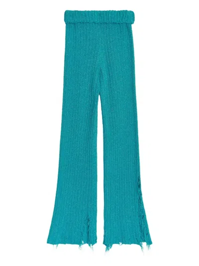 A Paper Kid Frayed Trousers In Green