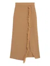 A Paper Kid Fringed Skirt In Neutral