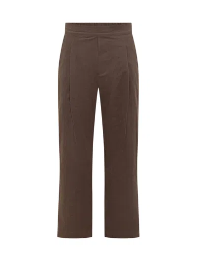 A Paper Kid Gabardine Pants For Mini Kids In Brown