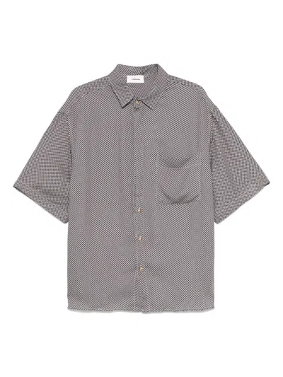 A Paper Kid Geometric-pattern Shirt In Black