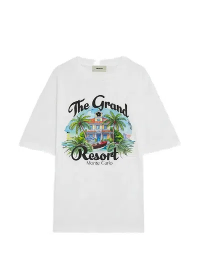 A Paper Kid Graphic Print Jersey T-shirt In White