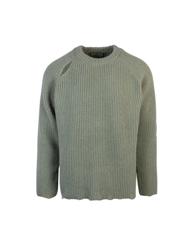 A Paper Kid Green Raglan Cut Sweater In 084verde Salvia